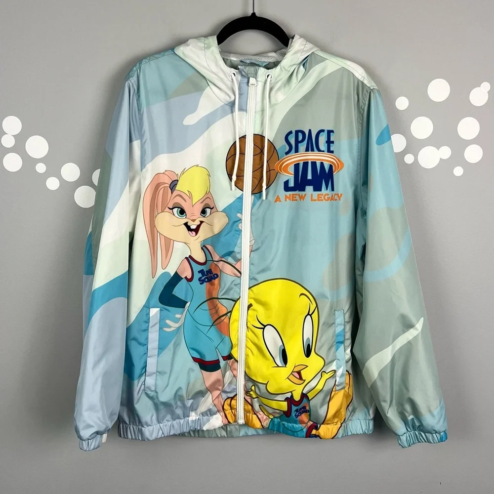 Members Only Space Jam Windbreaker Jacket Size L Unisex